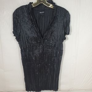 MANDEE Women Size L Black Blouse
